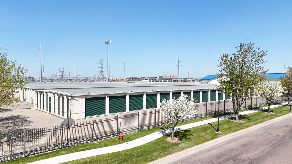Aerial view of facility with drive up units